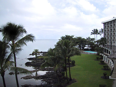 Ausblick aus Hotel auf Hawaii Fotos