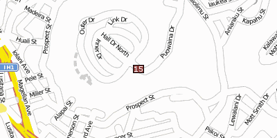 Stadtplan Punchbowl Crater